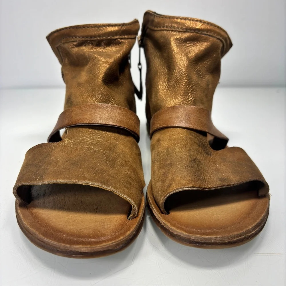Miz Mooz Bronze Brown Leather Gladiator Sandals - Picture 4 of 13